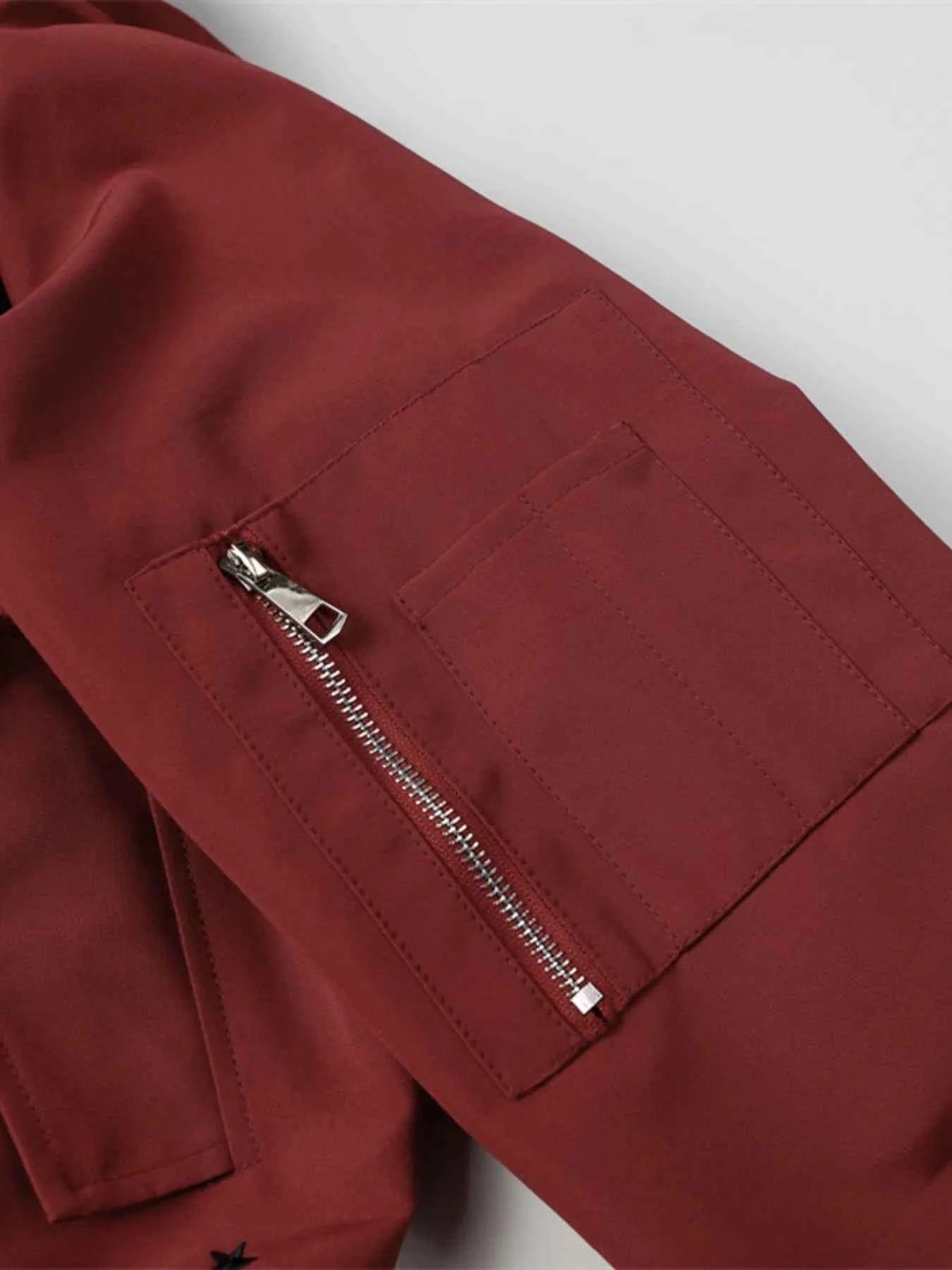 Men's Star Zip Up Hooded Jacket