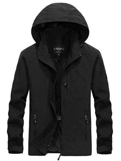 Men's Zip Up Long Sleeve Hooded Jacket