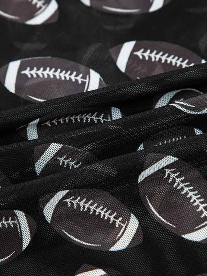 Game Day Mesh Sheer Long Sleeve Top