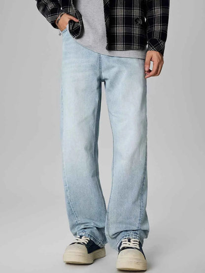 Men's Wash Straight Leg Jeans