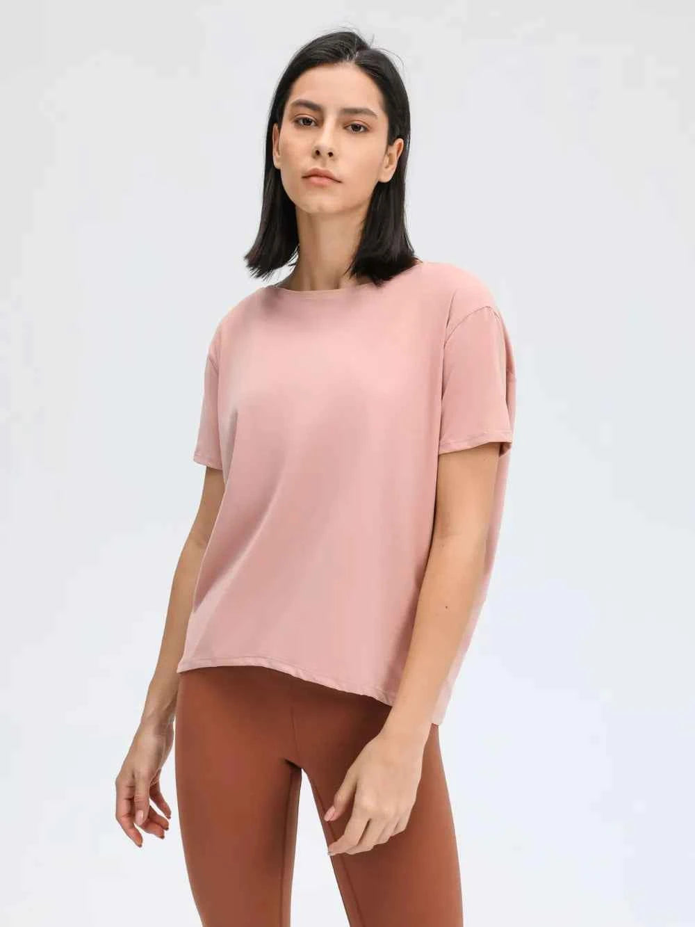 Millennia Round Neck Short Sleeve Active T-Shirt