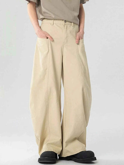 Men's Pocketed Wide Leg Pants