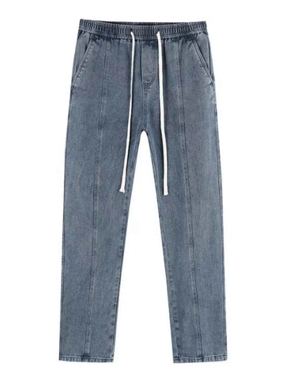 Men's Plus Size Relaxed Fit Drawstring Jeans