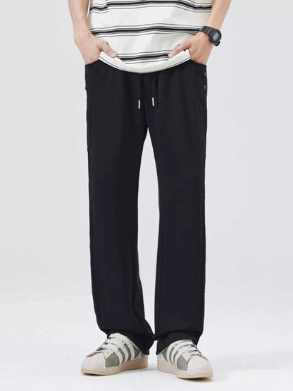 Men's Full Size Drawstring Wide Leg Casual Pants Plus Size