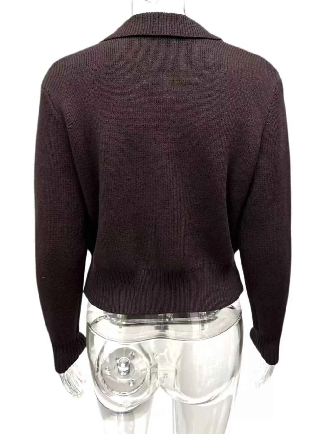 Double-Breasted Knit Cardigan