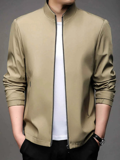 Men's Plus Size Zip Up Long Sleeve Jacket