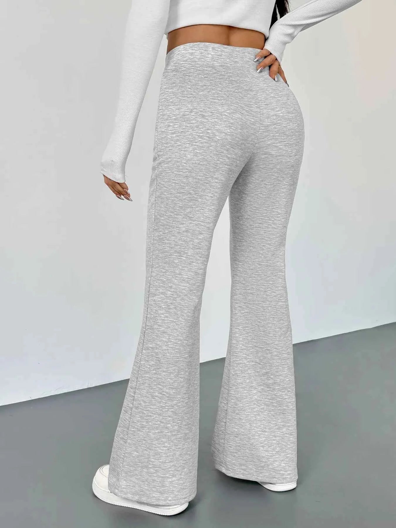 High Waisted Flare Leg Pants