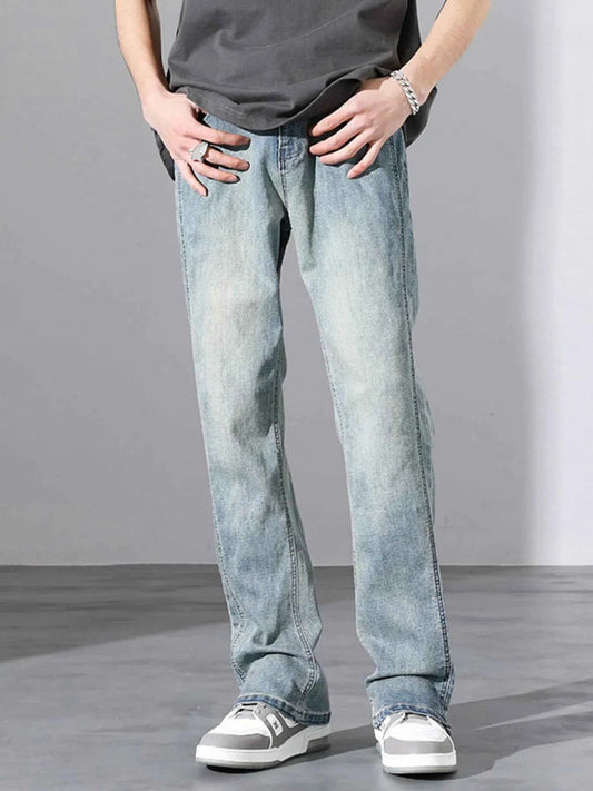 Men's Full Size Straight Leg Jeans Plus Size
