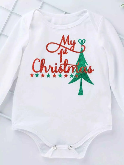 Children's Christmas Santa Baby 4 Piece Outfit Set