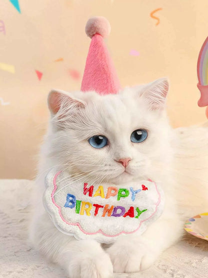 7 Piece Pet Birthday Hat & Scarf Set