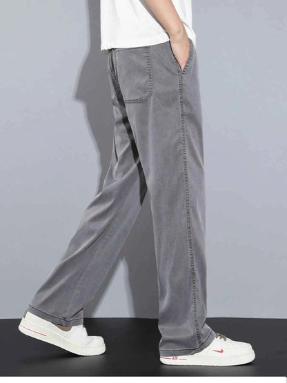 Men's Plus Size Casual Wide Leg Drawstring Pants