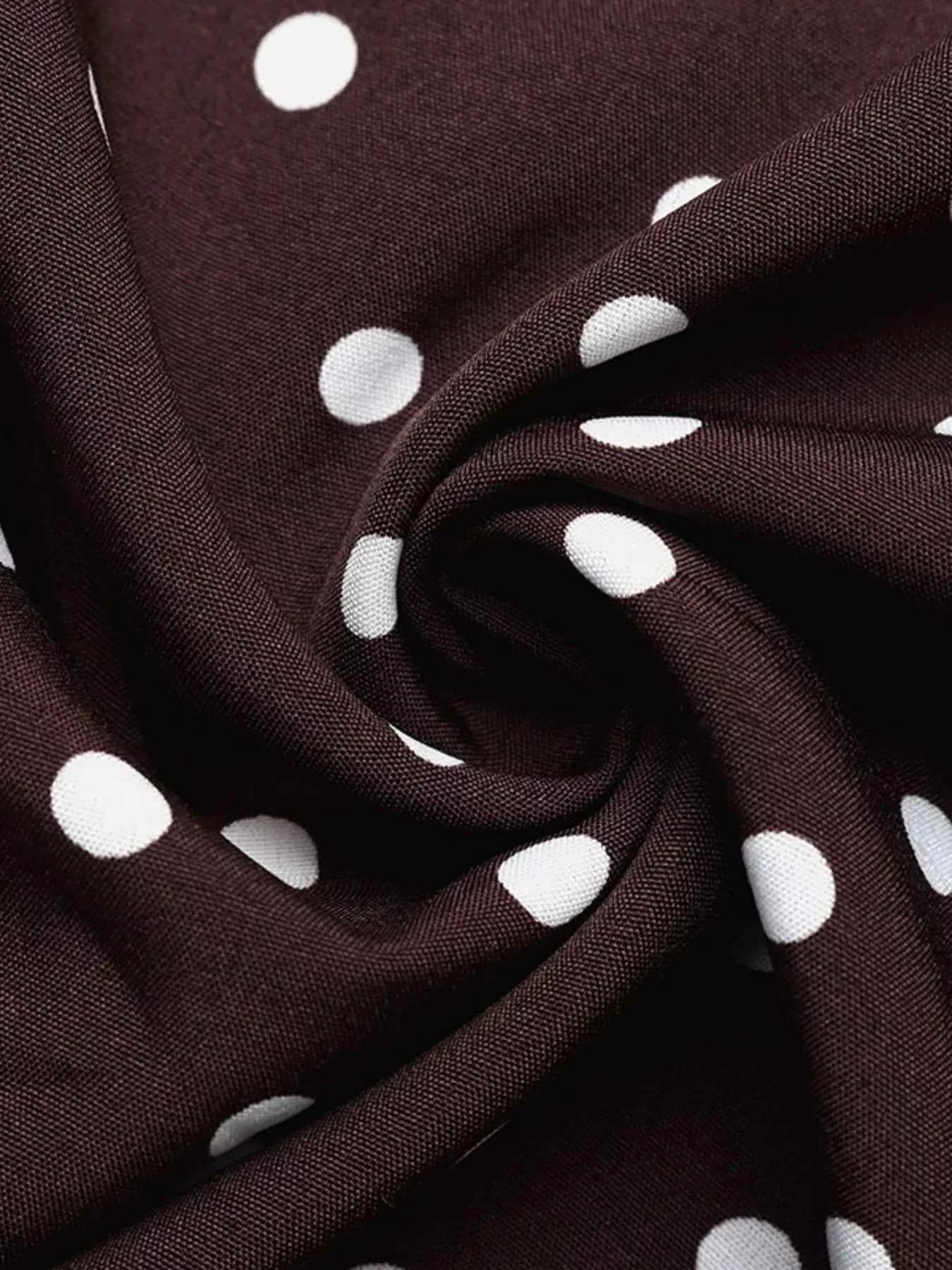 Halter Neck Polka Dot Maxi Dress