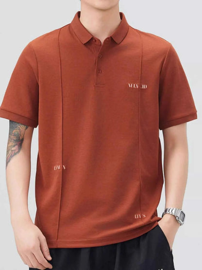 Men's Plus Size Button Detail Short Sleeve Polo