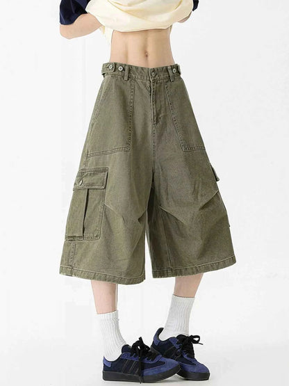 Men's Full Size Loose Fit Cargo Shorts Plus Size