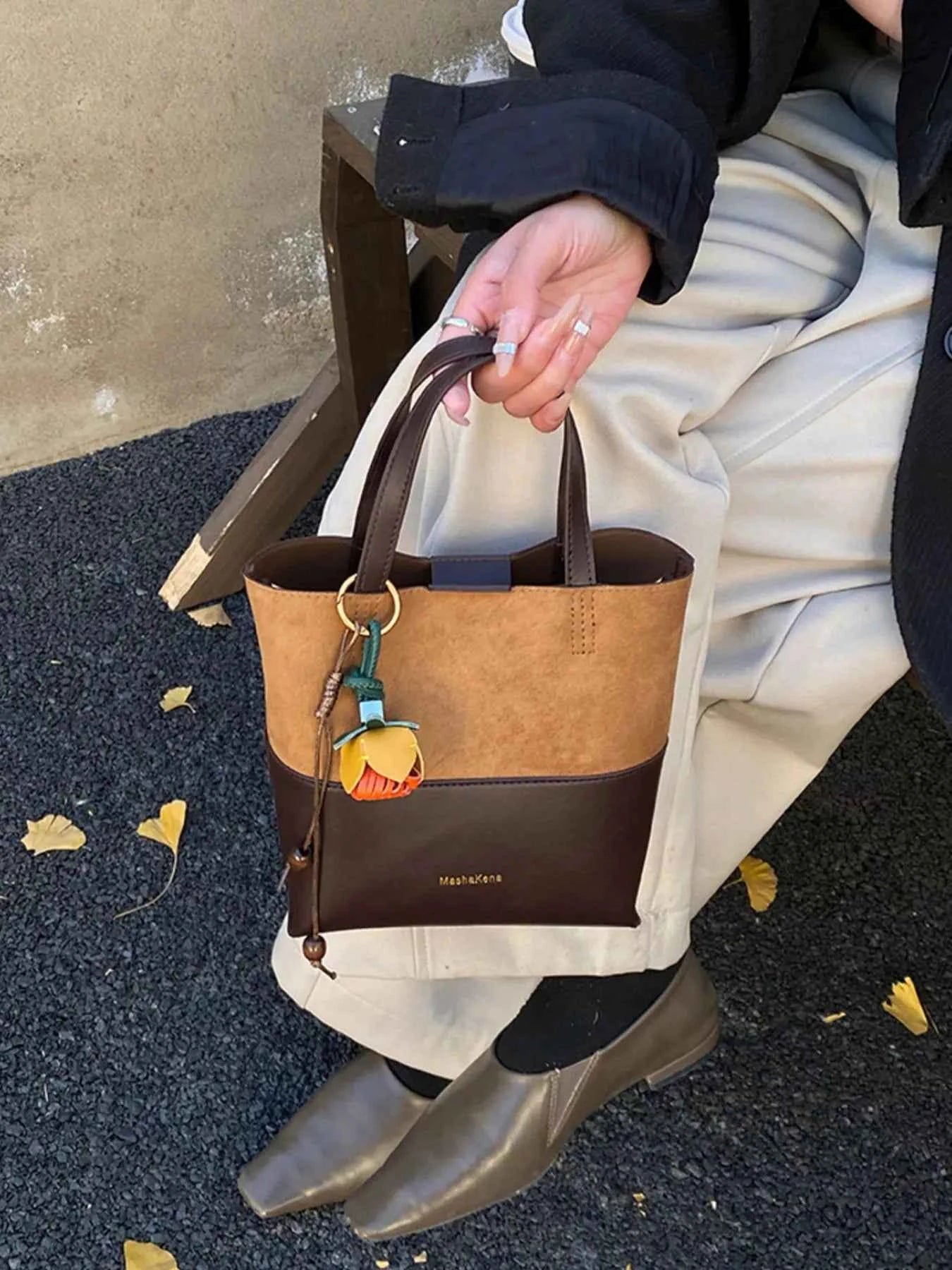 Two-Tone Crossbody Bag