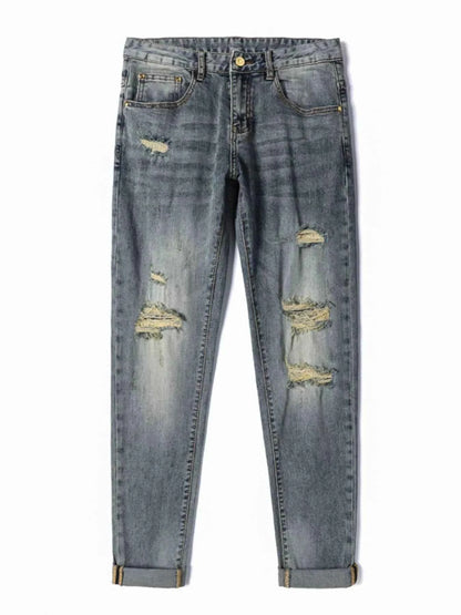 Men's Distressed Slim Fit Jeans