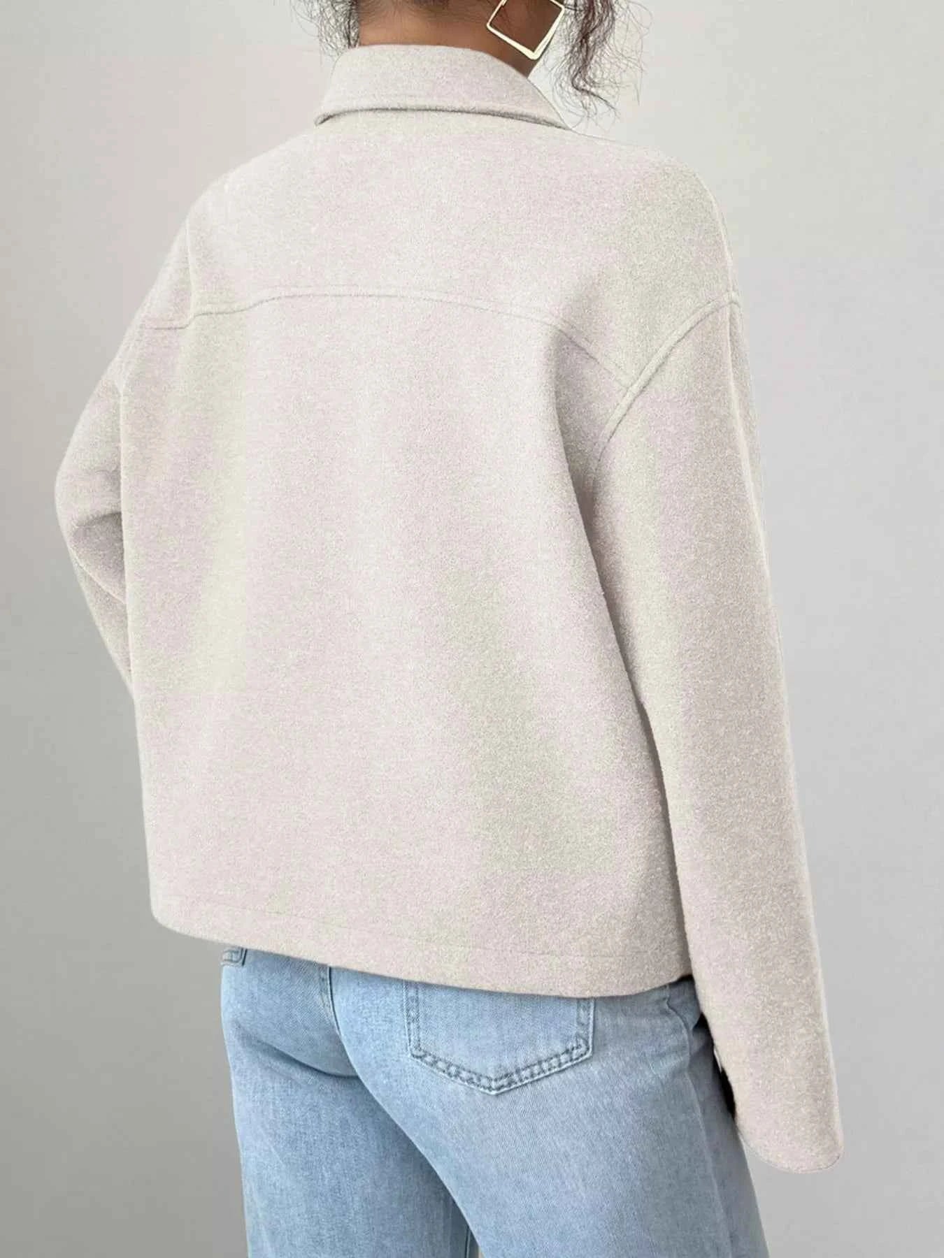 Casual Zip-Up Long Sleeve Jacket