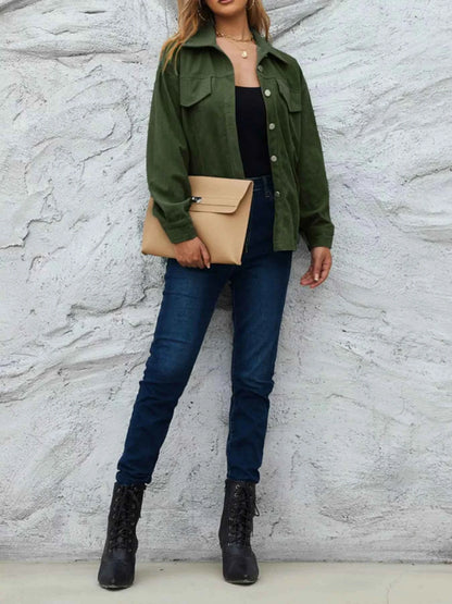 Corduroy Button-Down Shacket