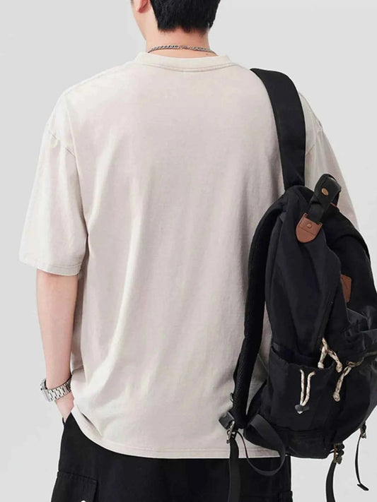 Men's Graphic Round Neck Short Sleeve T-Shirt