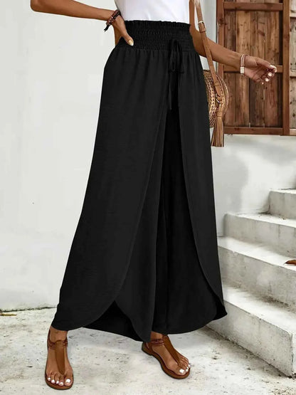High-Waisted Side Slit Pants