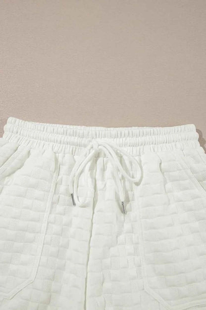 Checkered Texture Top and Shorts Set