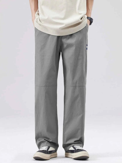 Men's Full Size Casual Relaxed Fit Wide Leg Pants Plus Size