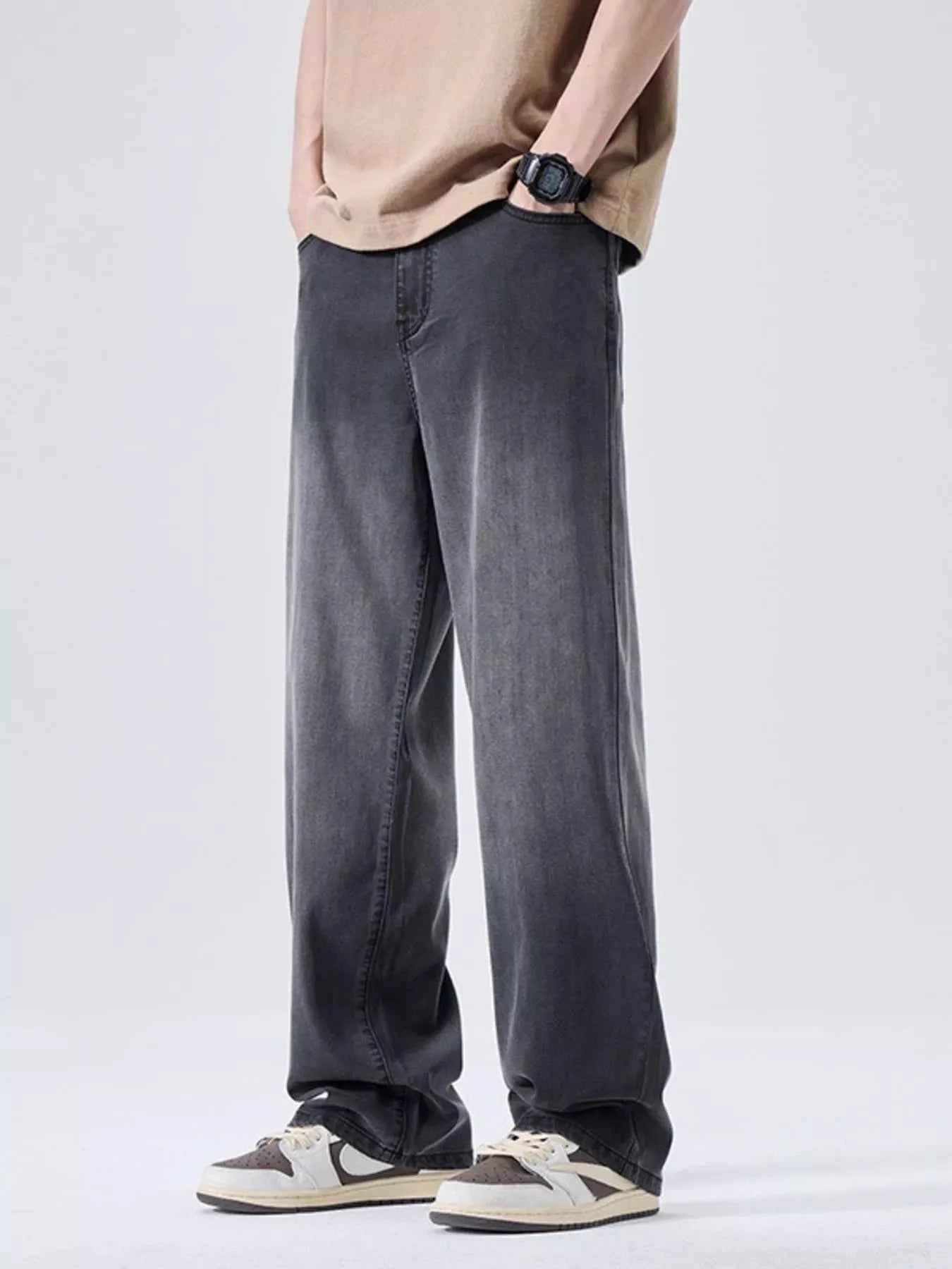 Men's Vintage Washed Straight Fit Pants