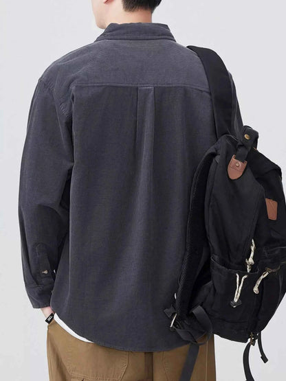 Men's Plus Size Button Up Long Sleeve Shirt