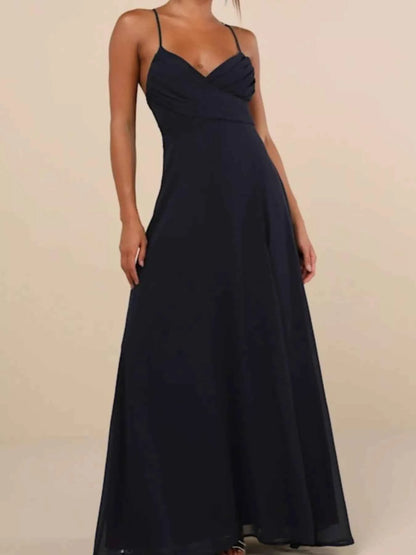 Crisscross Back Slit Maxi Dress