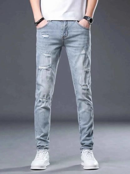 Men's Distressed Slim Fit Jeans