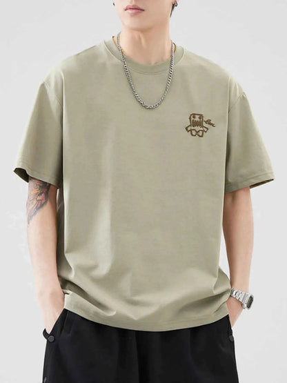 Men's Plus Size Round Neck Half Sleeve T-Shirt