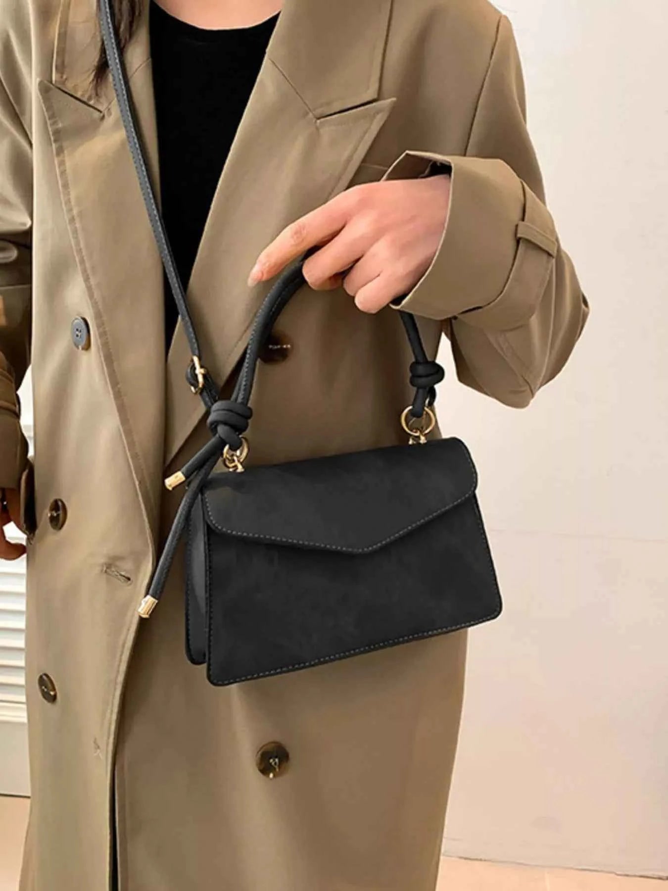 Flap Crossbody Bag with Top Handle