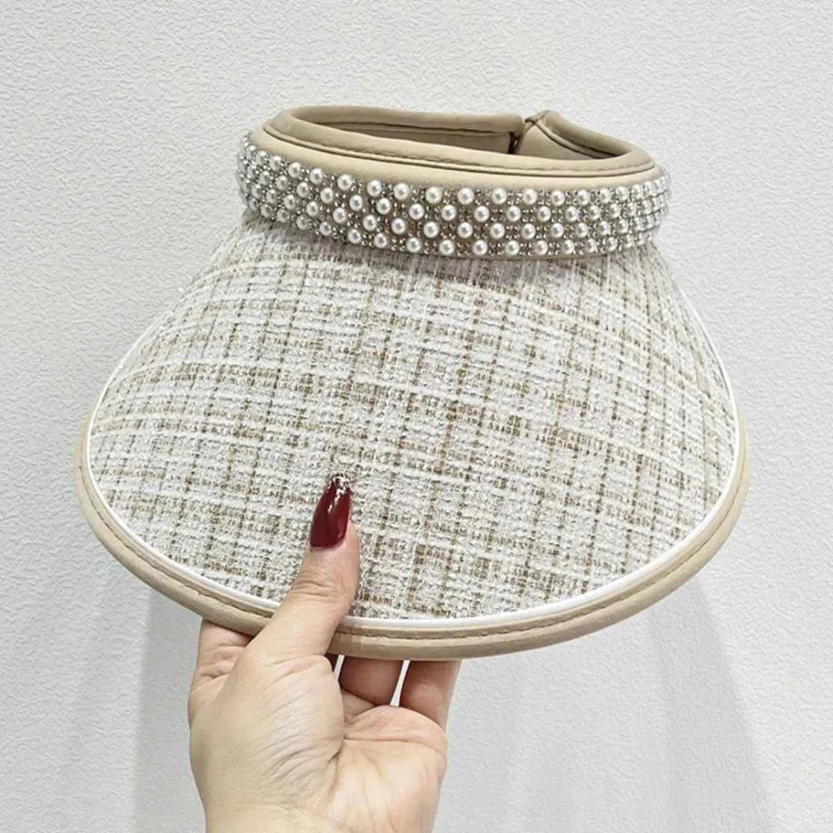 Pearl Detail Sunscreen Hat