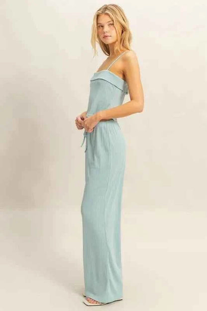 HYFVE Rib Knit Cami Top and Pants Set