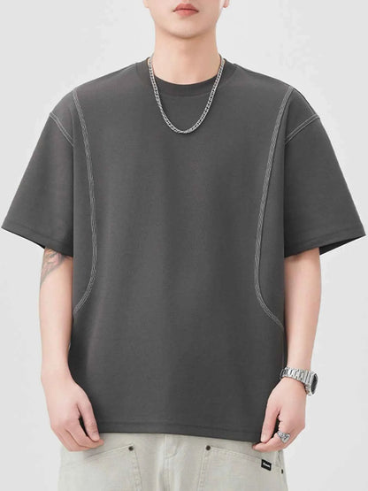Men's Plus Size Round Neck Relaxed Fit T-Shirt