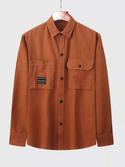 Men's Plus Size Casual Button Up Shirt