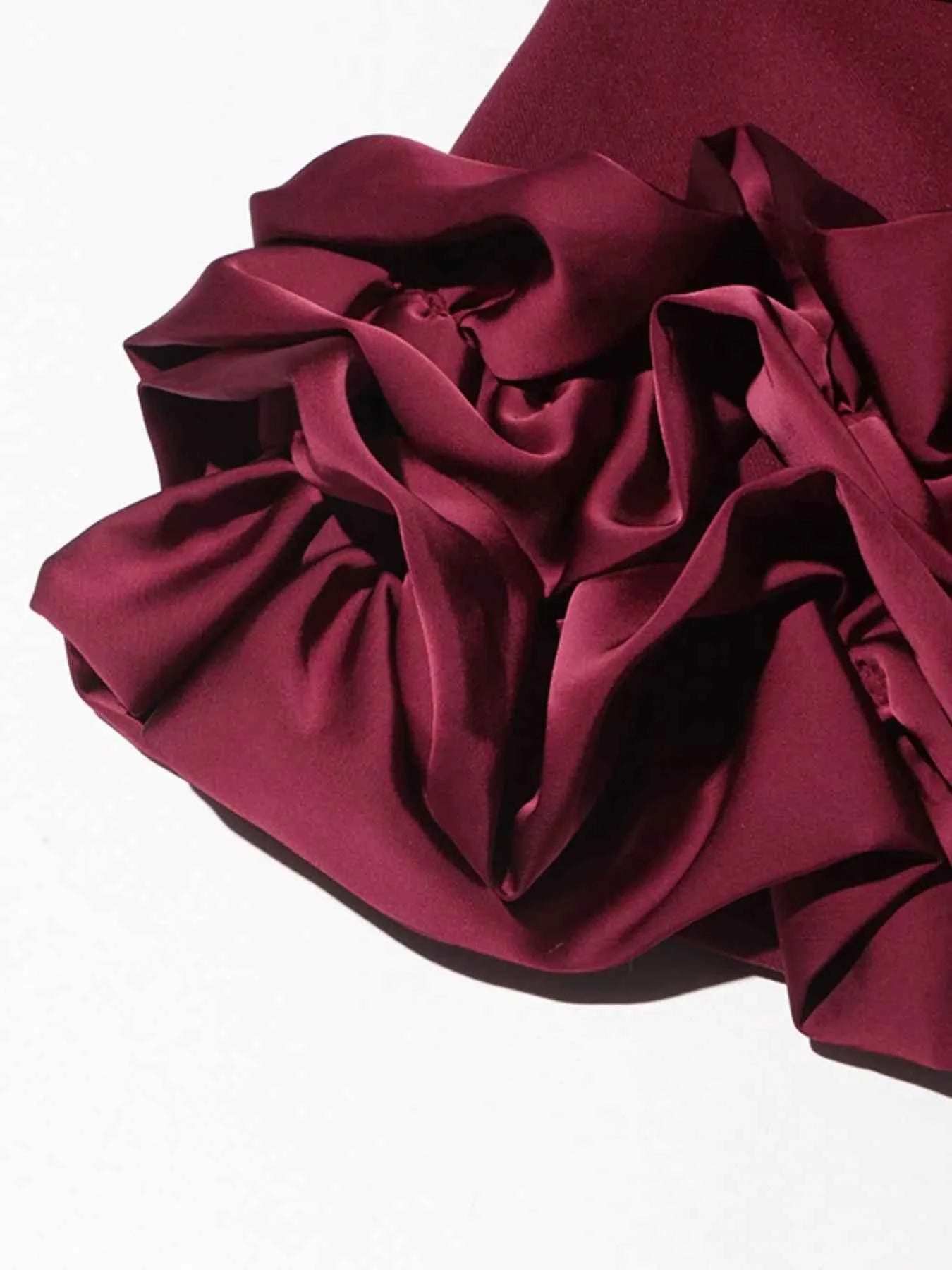 Ruffle Hem Double-Breasted Blazer Dress