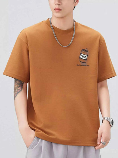Men's Plus Size Round Neck Short Sleeve T-Shirt