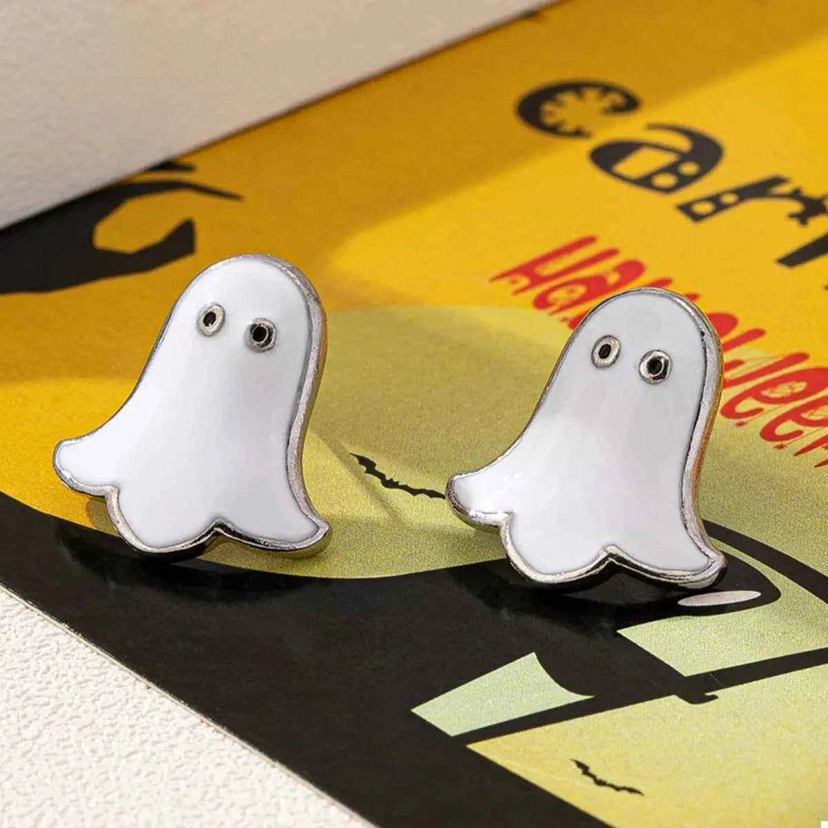 2 Pair Halloween Ghost Stud Earrings