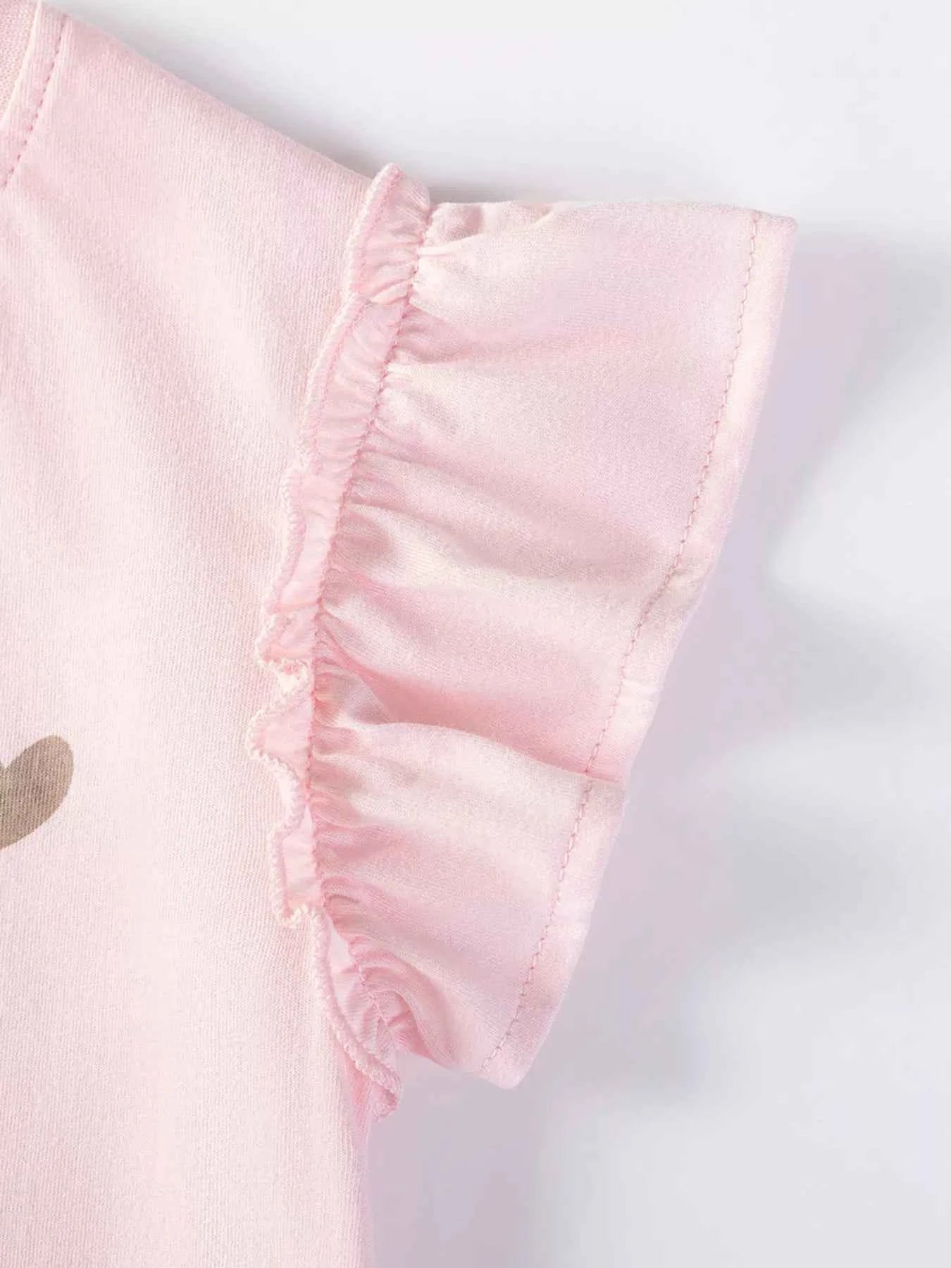 Children's Bunny Ruffle Sleeve Tank and Shorts Set