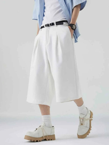 Men's Wide Leg Cropped Pants