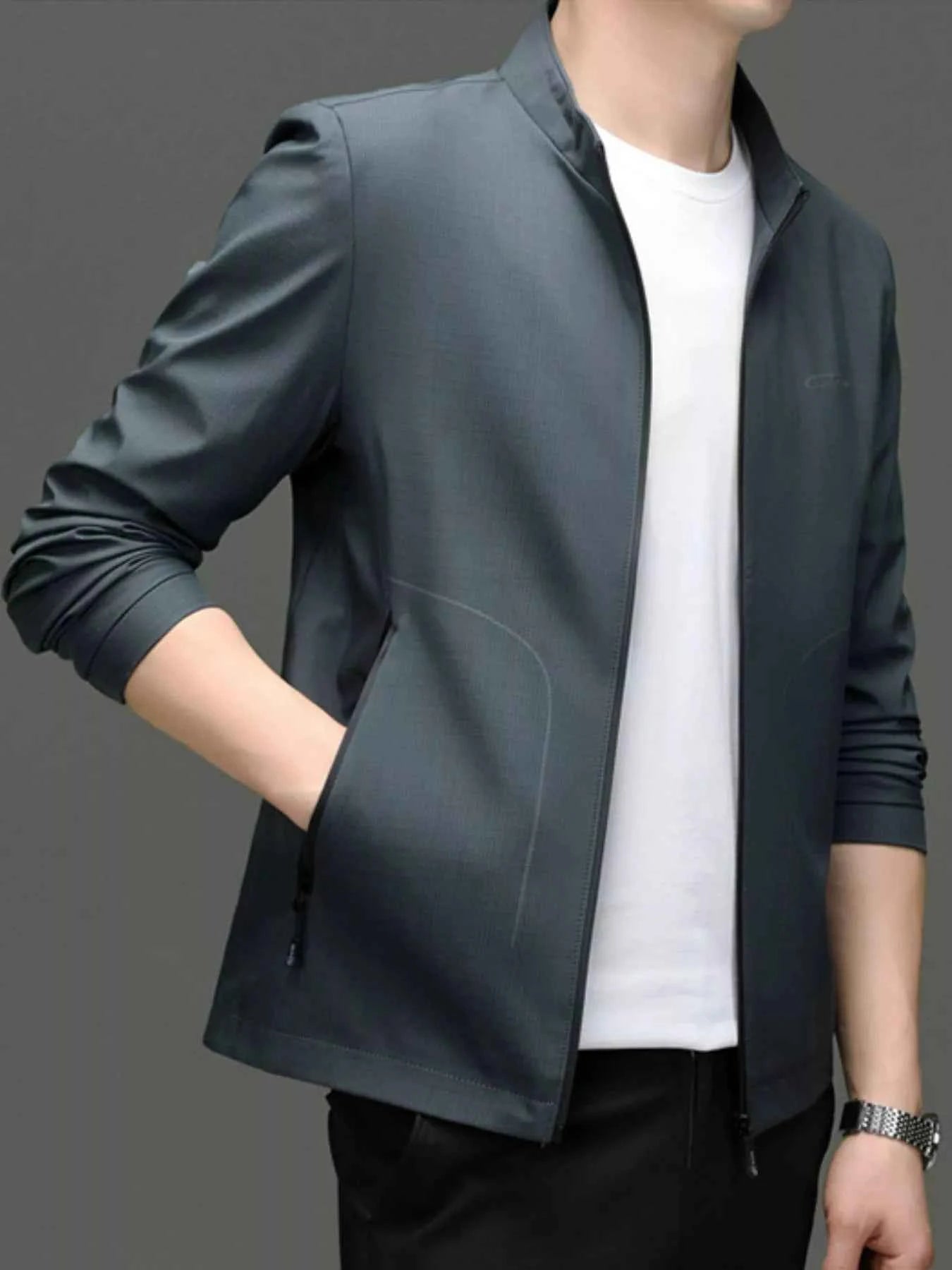 Men's Zip Up Long Sleeve Jacket