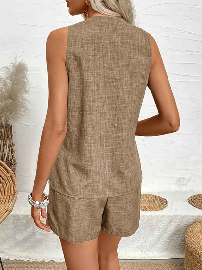 Notched Tank and Shorts Set