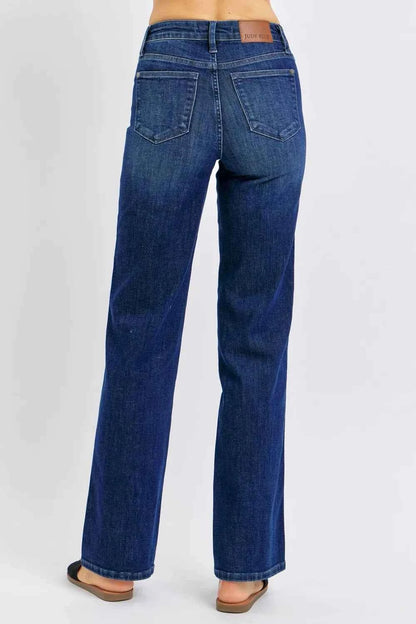 Judy Blue Full Size Tummy Control Straight Jeans Plus Size