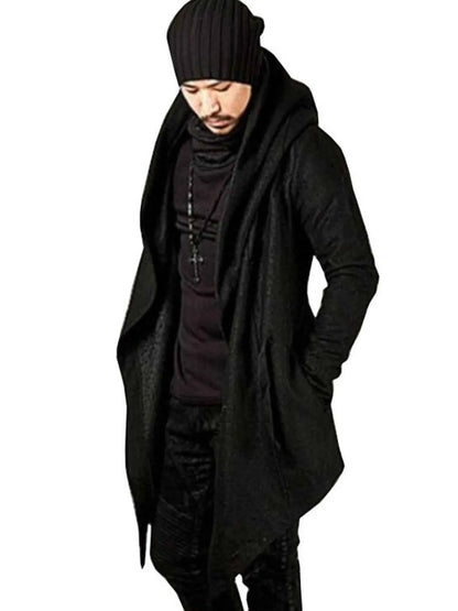 Men's Plus Size Long Sleeve Hooded Coat
