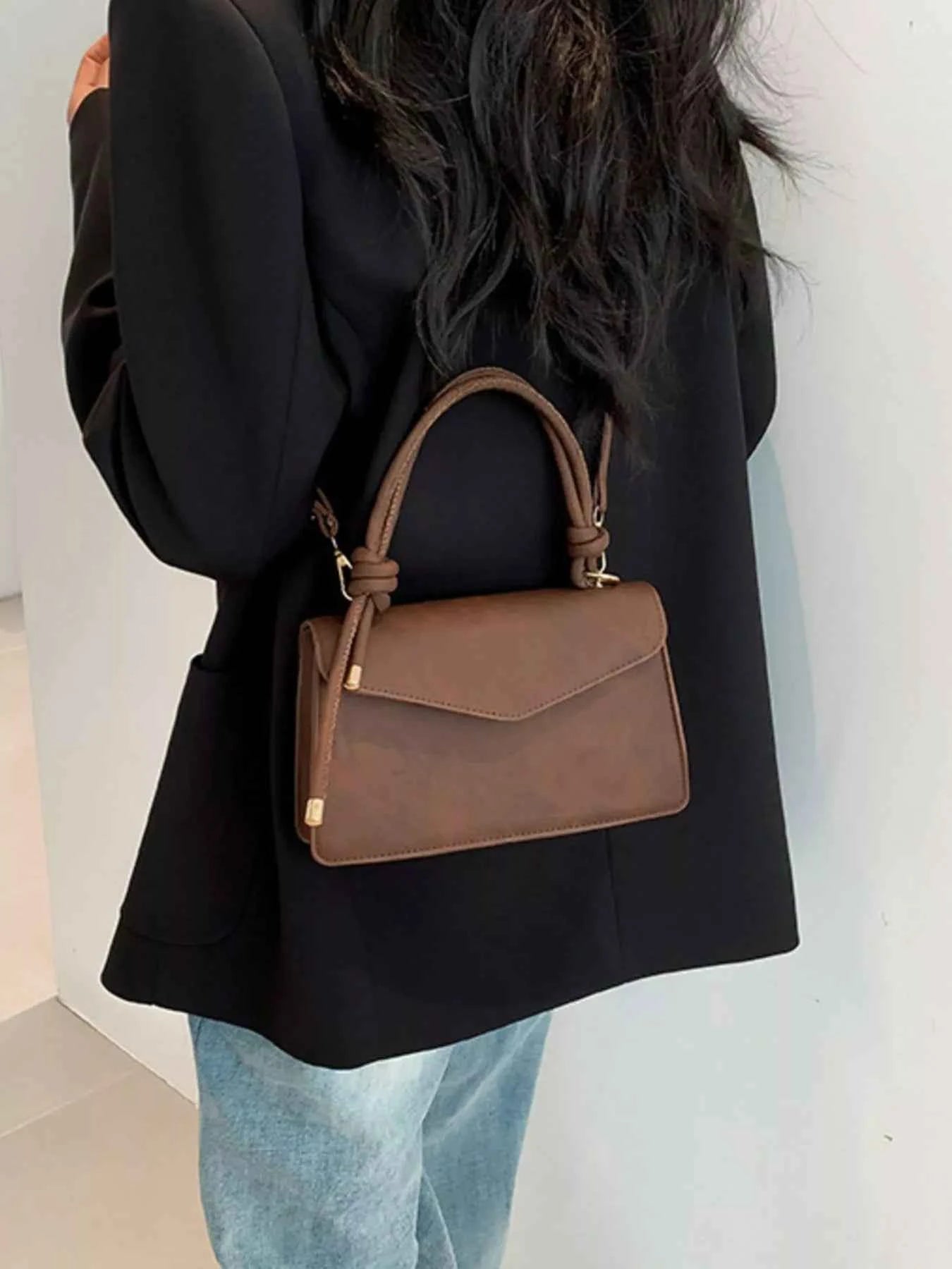 Flap Crossbody Bag with Top Handle