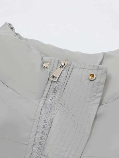 Men's Full Size Quilted Long Sleeve Puffer Jacket Plus Size