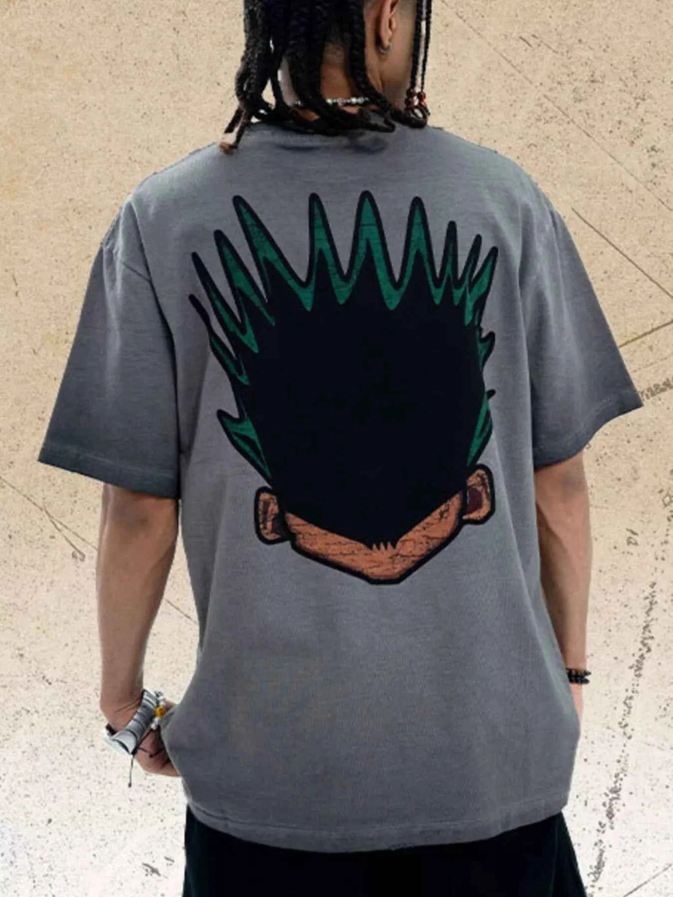 Men's Graphic Round Neck Oversized T-Shirt