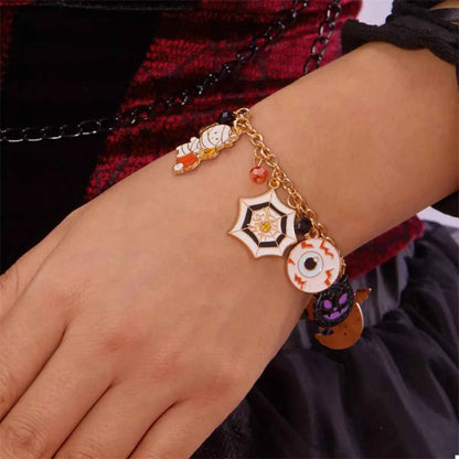 18K Gold-Plated Halloween Charm Bracelet