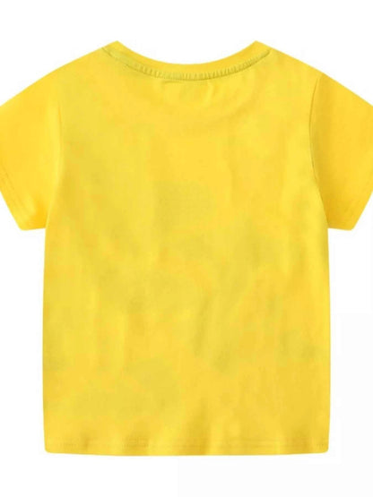 Children's Shark Print Short Sleeve T-Shirt